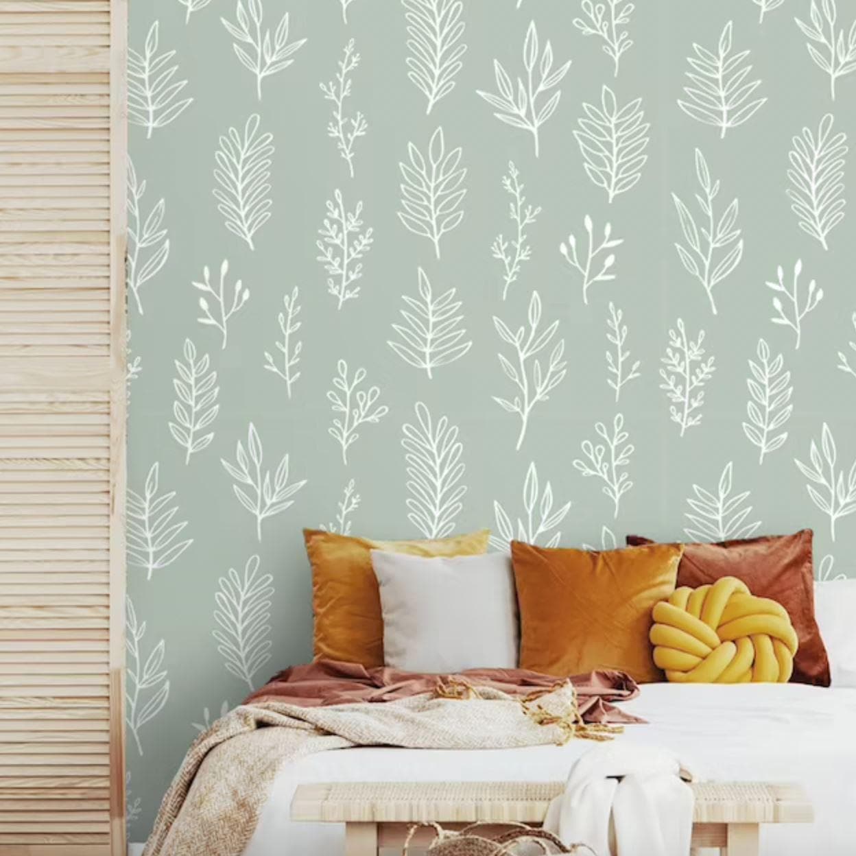 Botanical Sage Green Wallpaper