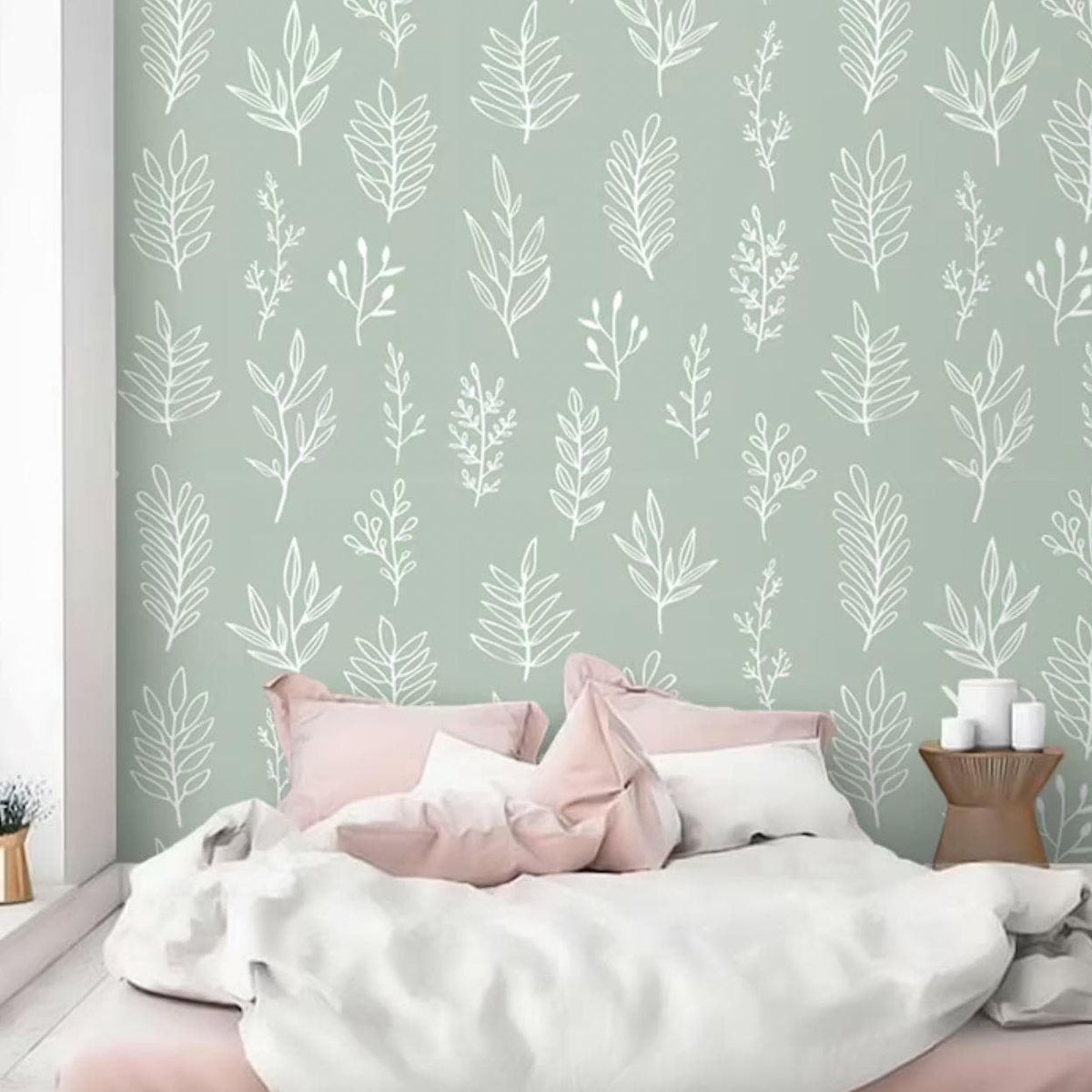 Botanical Sage Green Wallpaper