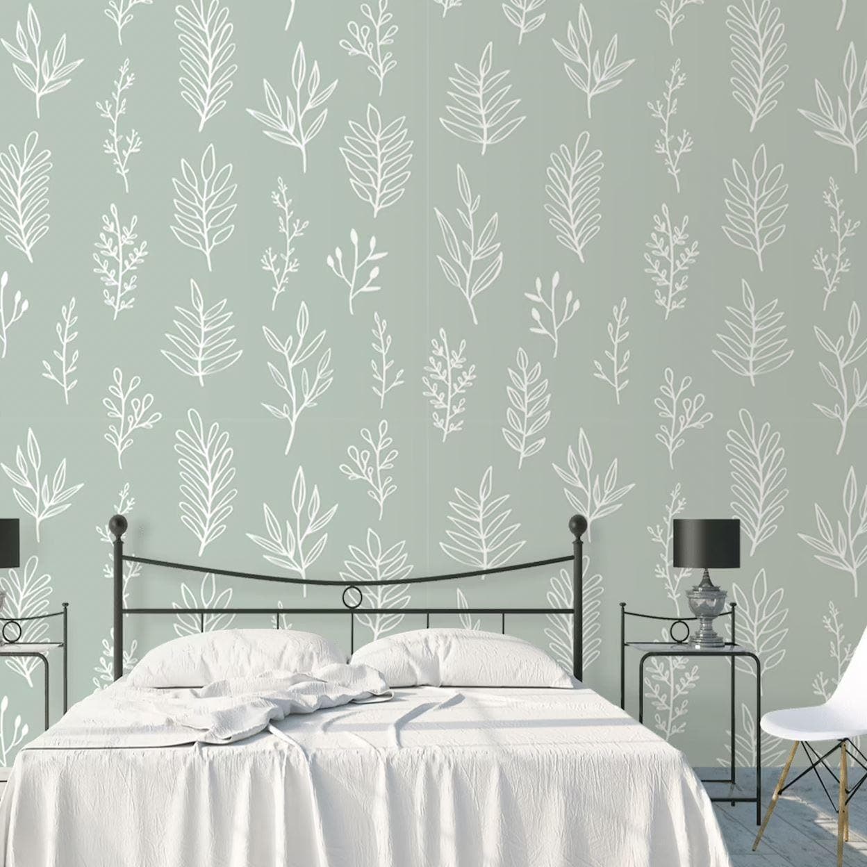 Botanical Sage Green Wallpaper