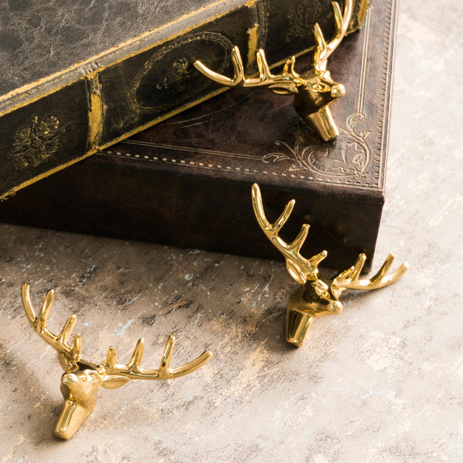 Brass American Retro Deer with Atler Cabinet Door Knob