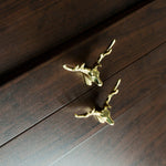 Brass American Retro Deer with Atler Cabinet Door Knob