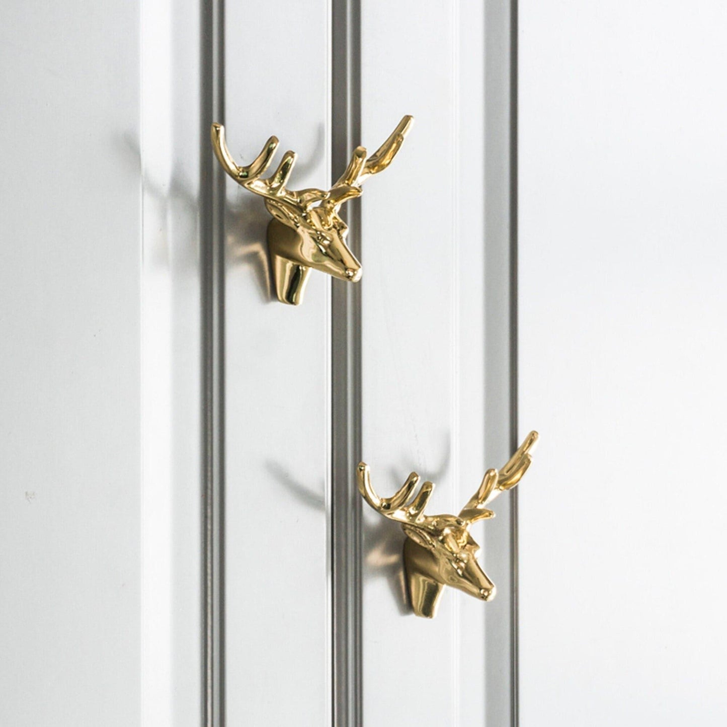 Brass American Retro Deer with Atler Cabinet Door Knob - MAIA HOMES