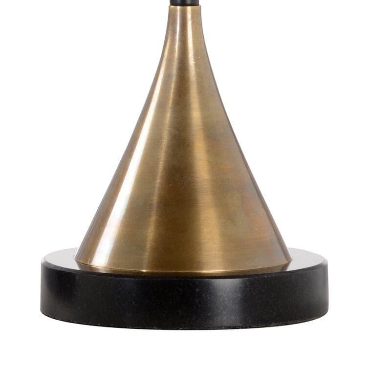 Brass and Black Large Industrial Bulb Table Lamp - MAIA HOMES