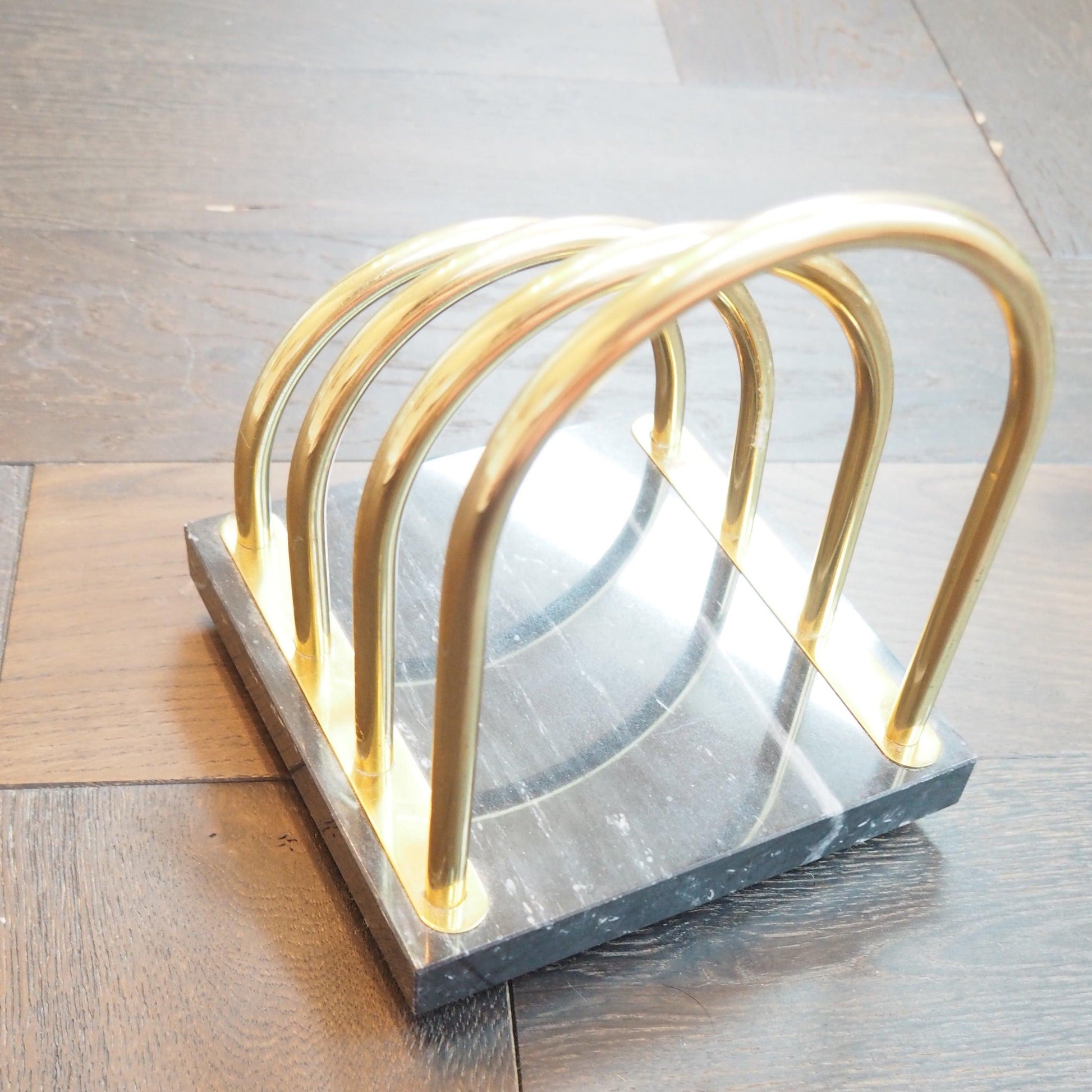 Brass and Marble Letter Holder - MAIA HOMES