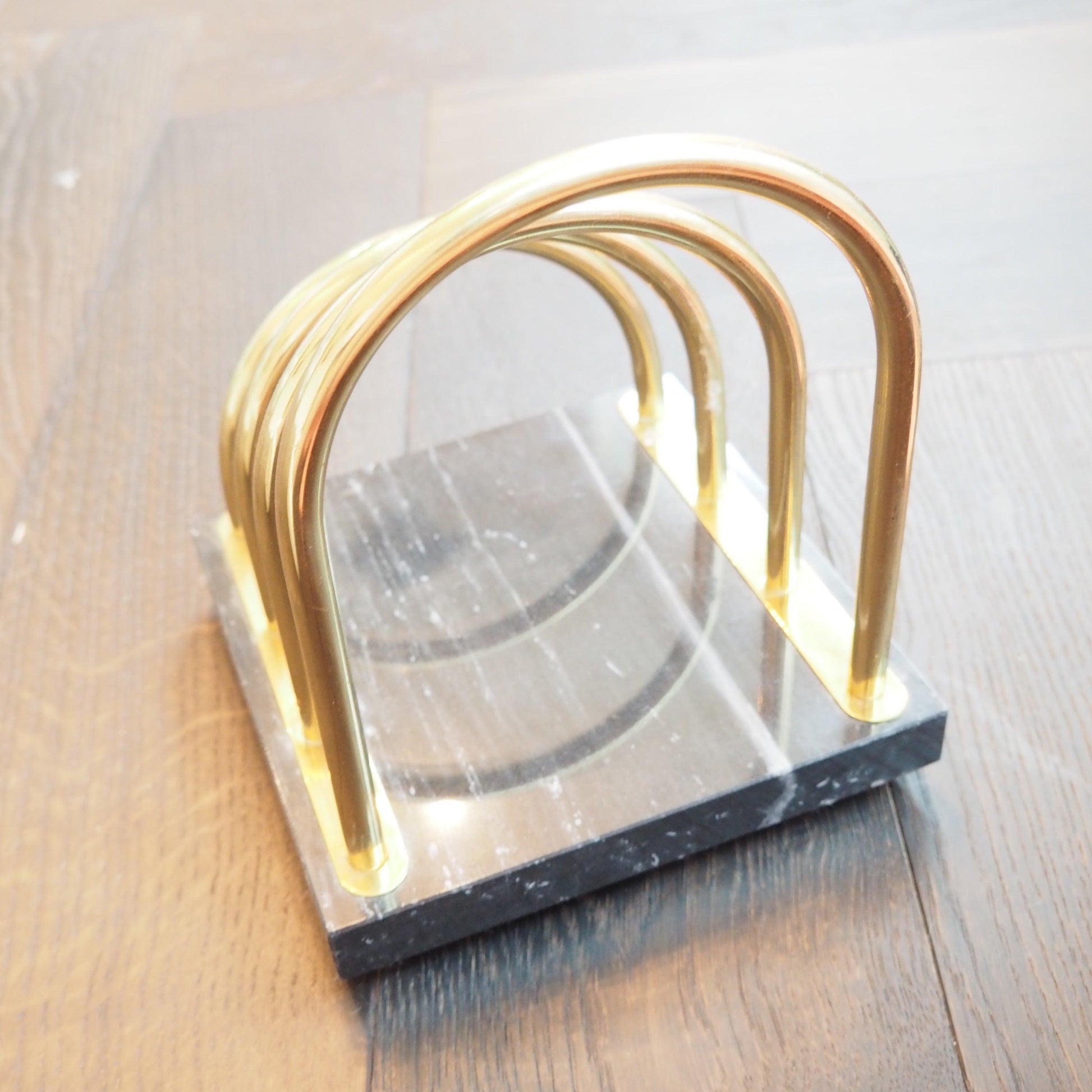 Brass and Marble Letter Holder - MAIA HOMES