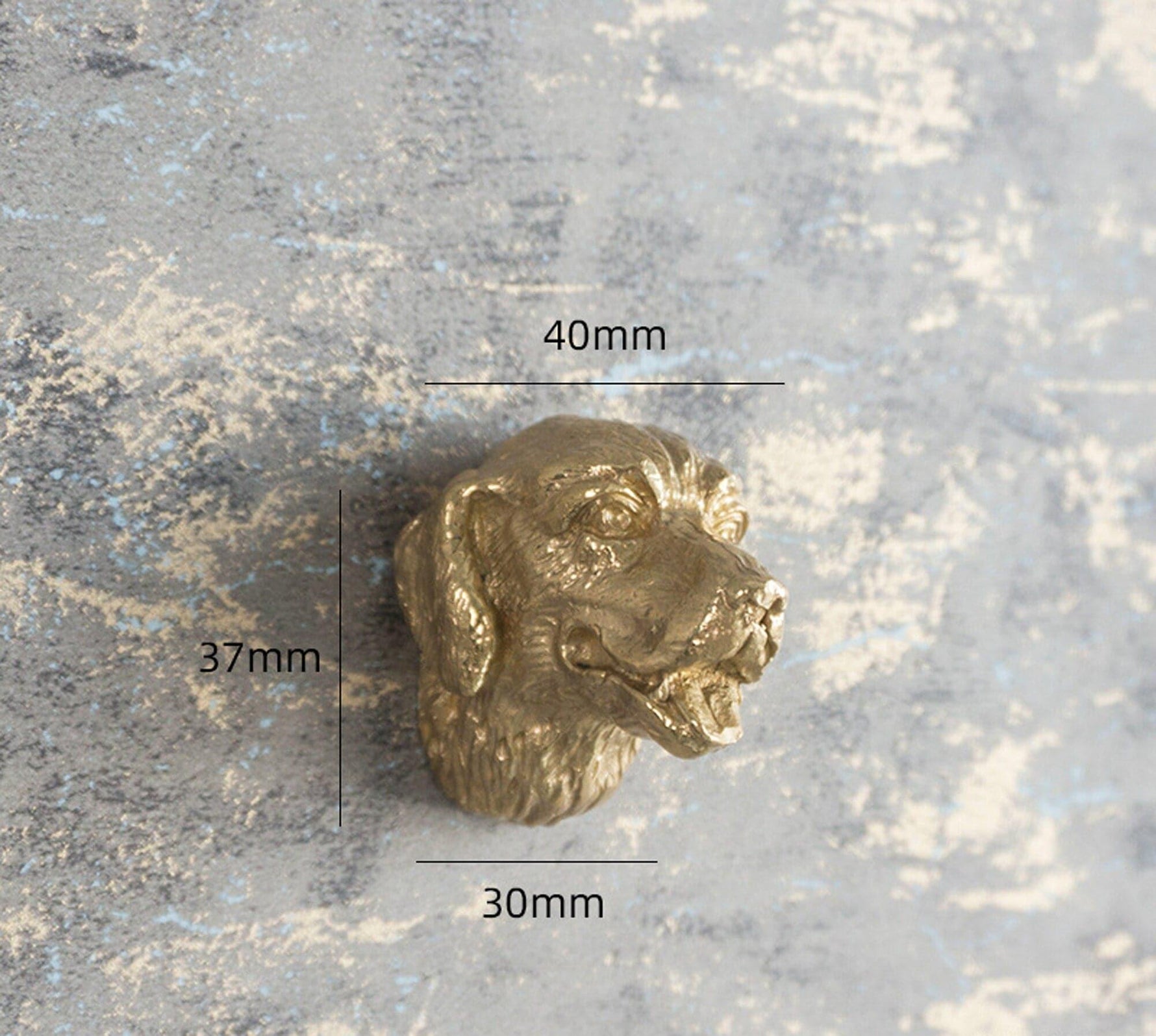 Brass Animal Head Cabinet Drawer Knob