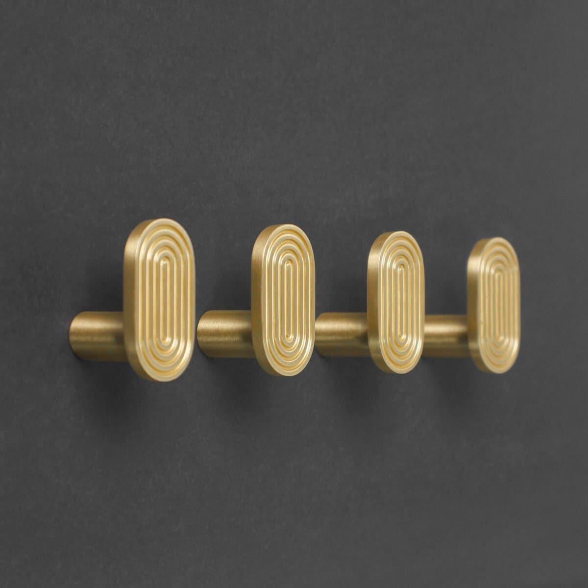 Brass Art Deco Organizing Wall Hook