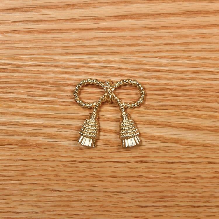 Brass Bow Shaped Cabinet Door Knobs - Set of 2 - MAIA HOMES