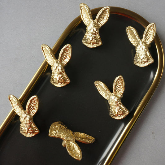 Brass Bunny Shaped Cabinet Drawer Knob - MAIA HOMES