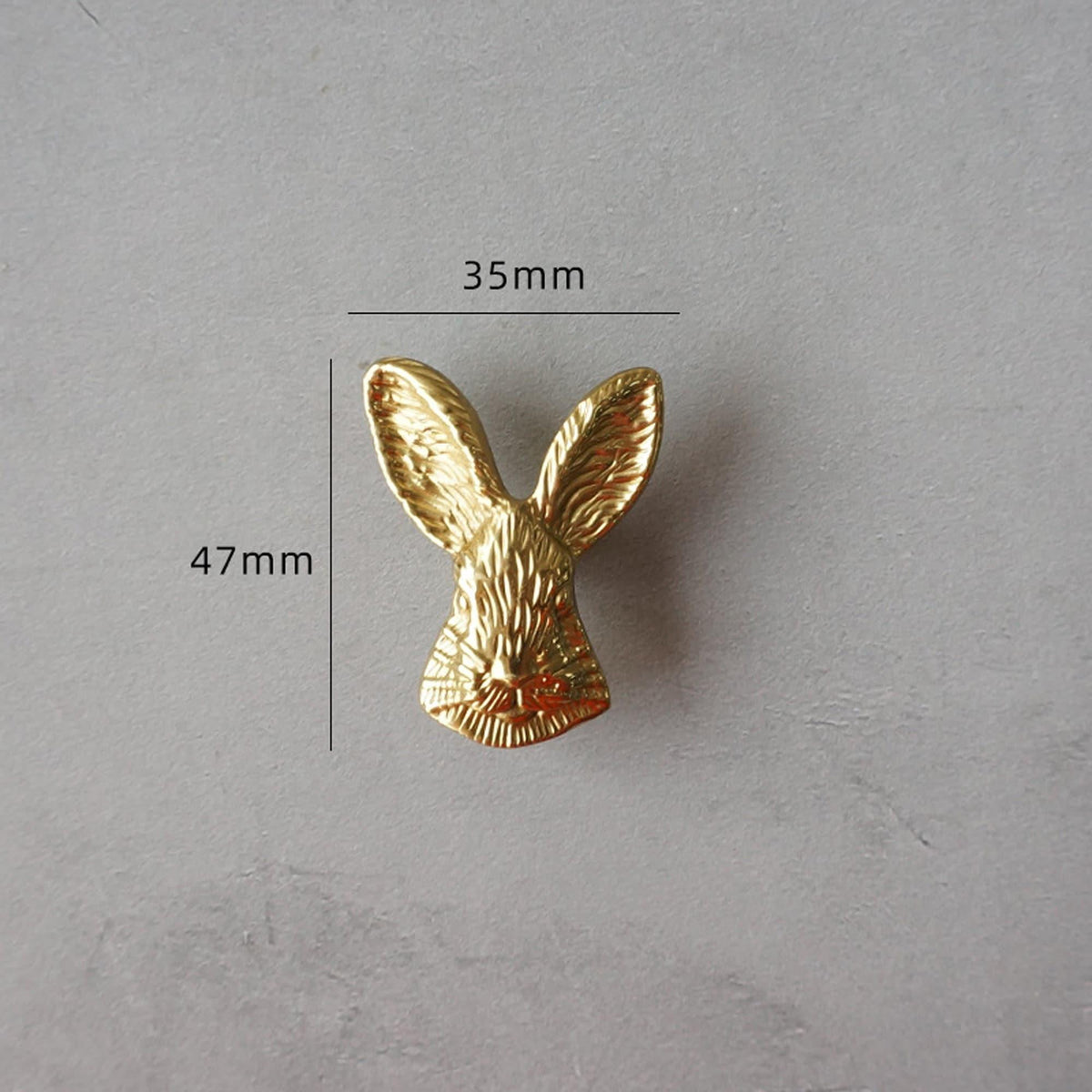 Brass Bunny Shaped Cabinet Drawer Knob