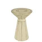 Brass Cream Bone Inlay Round Side Table