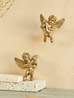 Brass Cupid Angelic Cabinet Drawer Knobs - Set of 2 Pair