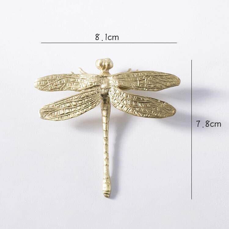 Brass Dragonfly Cabinet Door Knobs