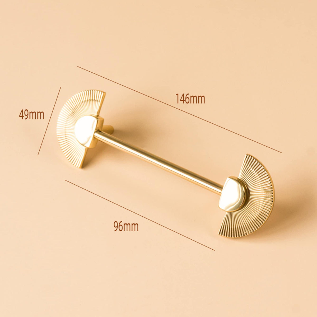 Brass Fan-Shaped Cabinet Drawer Handle Knob