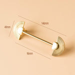 Brass Fan-Shaped Cabinet Drawer Handle Knob