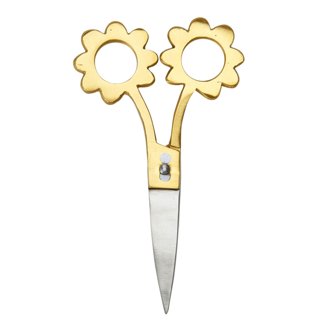 Brass Flower Shaped Shear Scissors