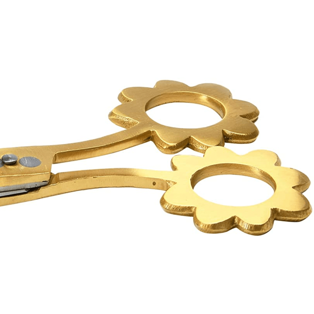 Brass Flower Shaped Shear Scissors