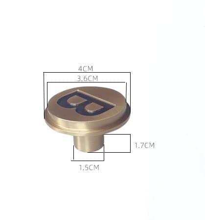 Brass Letters Drawer Knob Wall Hook