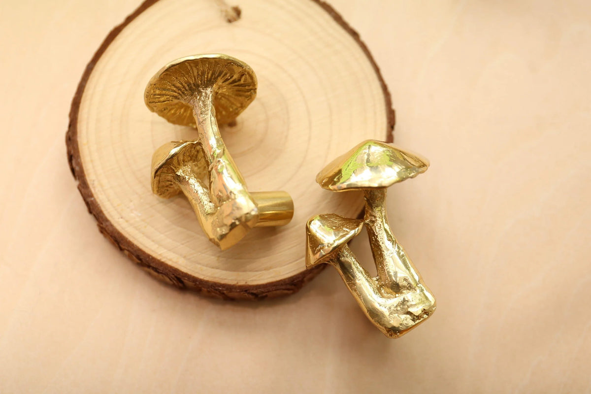 Brass Mushroom Cabinet Door Knob Default Title