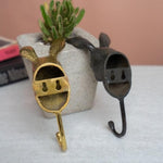 Brass Rabbit Hooks - Pack of 4