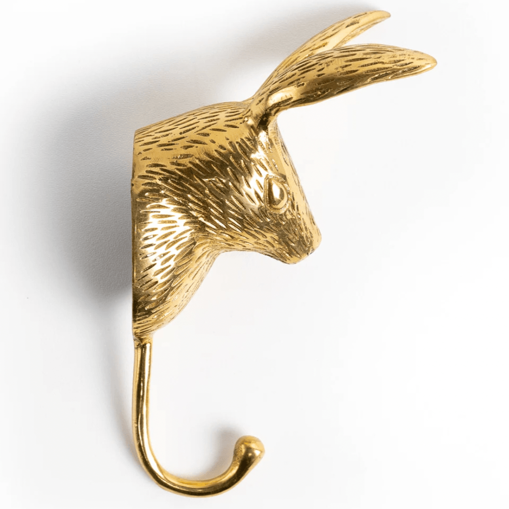 Brass Rabbit Hooks - Pack of 4