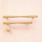 Brass Textured Bow Shaped Cabinet Drawer Handle Pull - MAIA HOMES