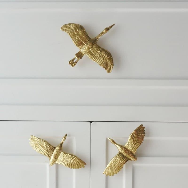 Brass Wild Goose Cabinet Door Knob