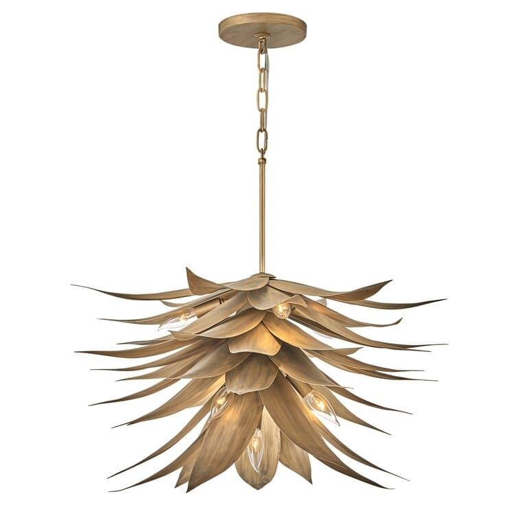 Brassed Agave Shaped Tier Chandelier Default Title