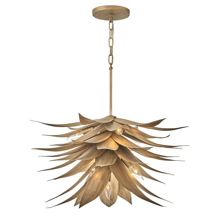 Brassed Agave Shaped Tier Chandelier - MAIA HOMES