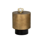 Brassed Round End Table