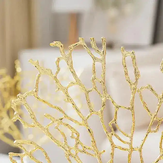 Brassed Sea Coral on Acrylic Stand