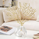 Brassed Sea Coral on Acrylic Stand