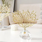 Brassed Sea Coral on Acrylic Stand