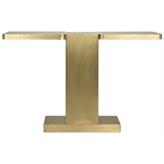 Brassed T Shaped Console Table - MAIA HOMES