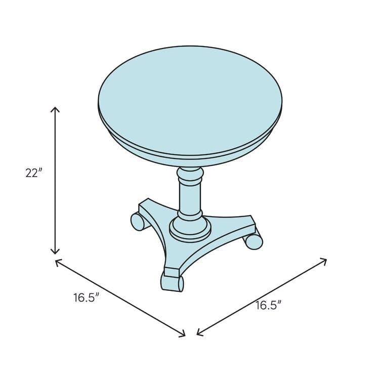 Brassed Twig Pedestal End Table