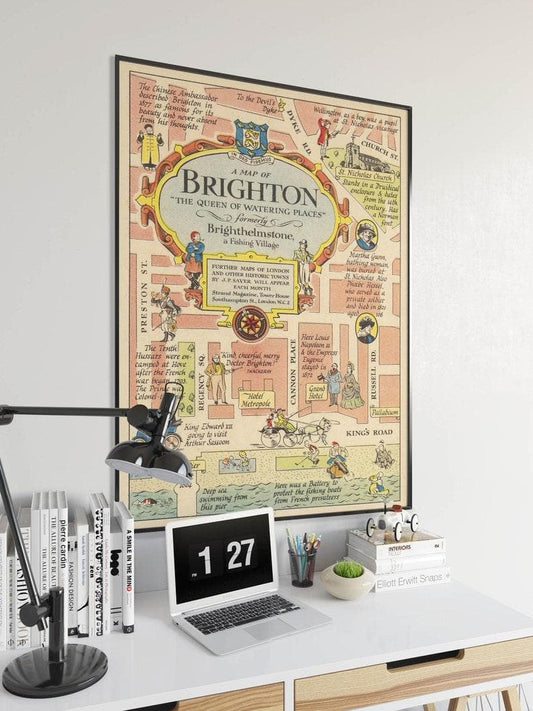 Brighton Map Print| Fine Art Prints