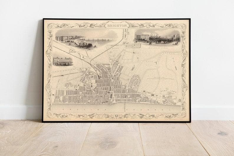 Brighton Map Print| Fine Art Prints