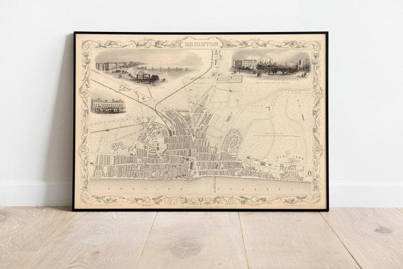 Brighton Map Print| Fine Art Prints - MAIA HOMES