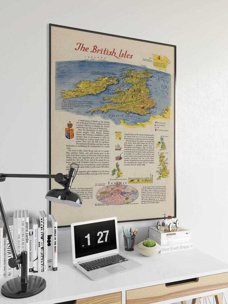 Britain Map Print| Art History