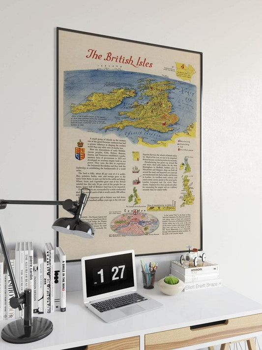 Britain Map Print| Art History - MAIA HOMES