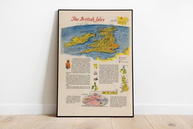 Britain Map Print| Art History