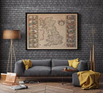 Britain Map Wall Print| Britain Old Map