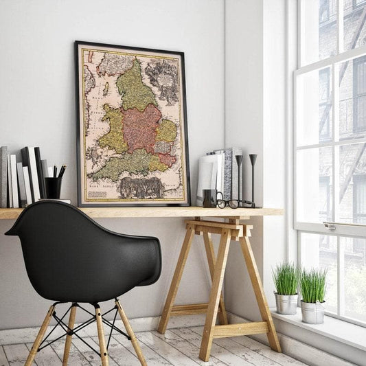 Britain Map Wall Print| England Map