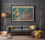 Britain World War 2 Map Print| Poster Print