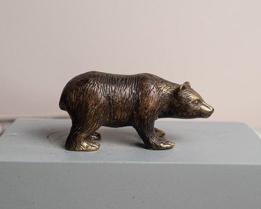 Bronze Bear Miniature Sculpture - MAIA HOMES