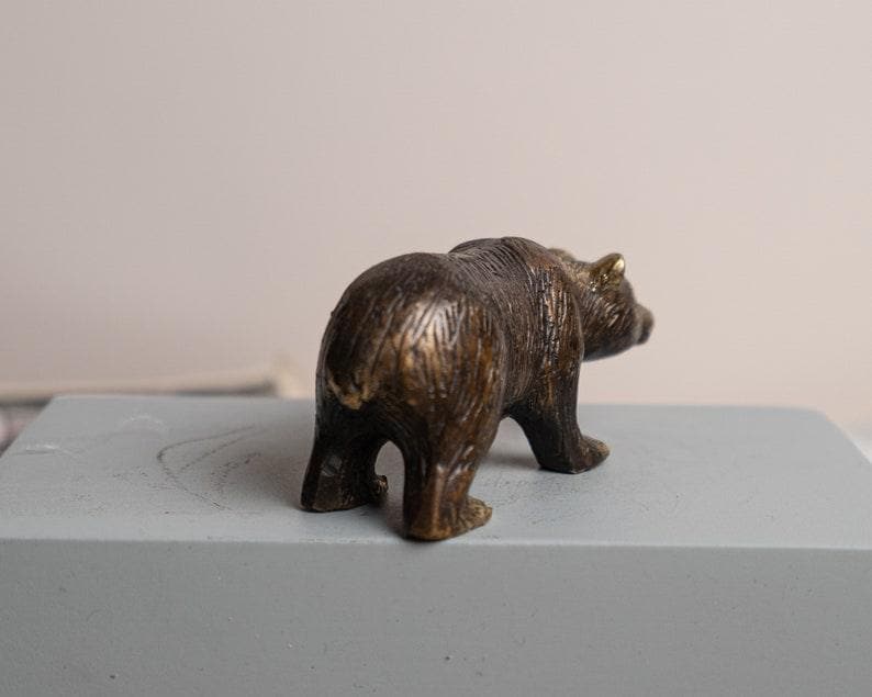 Bronze Bear Miniature Sculpture - MAIA HOMES