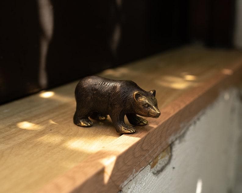 Bronze Bear Miniature Sculpture