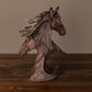 Bronze Double Horse Bust Sculpture - MAIA HOMES