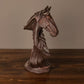 Bronze Double Horse Bust Sculpture