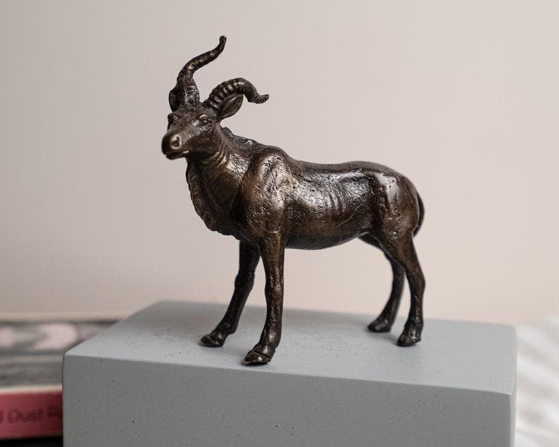 Bronze Horn Sheep Figurine